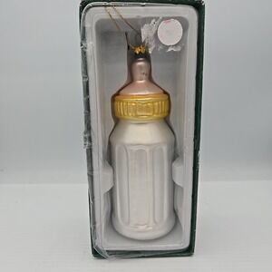 Midwest of Cannon Falls Ornament Mercury Blown Glass Baby Bottle 1st Christmas‎